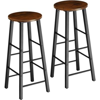 China Contemporary Metal Kitchen Bar Counter Stools With Wood Top, Dining Modern Stools For Bar Furniture for sale