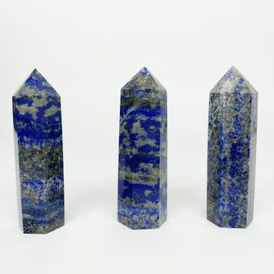 China Wholesale Point Natural Healing Lapis Lazuli Africa Quartz Crystal Wands Tower For Home Decoration for sale