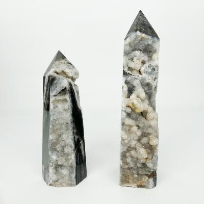 China Wholesale High Quality Africa Druzy Crystal Points Sphalerite Towers For Home Decoration for sale