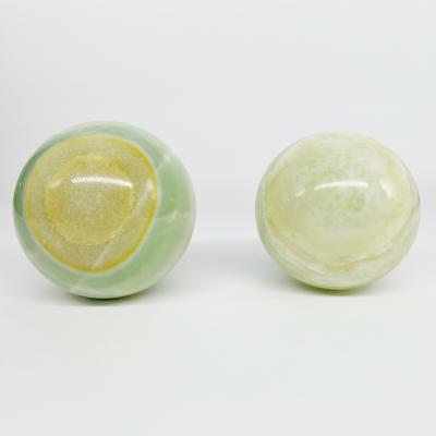 China Wholesale Green Caribbean Calcite Crystal Spheres Healing Stone Crystal Balls from Donghai for Home Decoration for sale