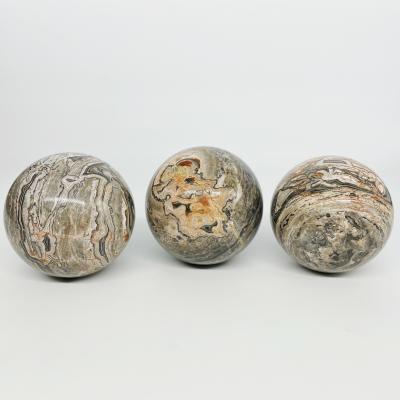 China Wholesale Natural China Picasso Stone Balls Healing Painting Stones Stone Sphere For Home Decoration for sale