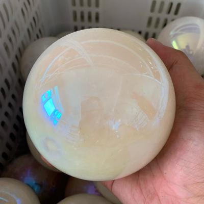 China Wholesale Natural High Quality Decoration Africa Aura Clear Quartz Sphere Healing Crystal Aura Clear Quartz Balls For for sale