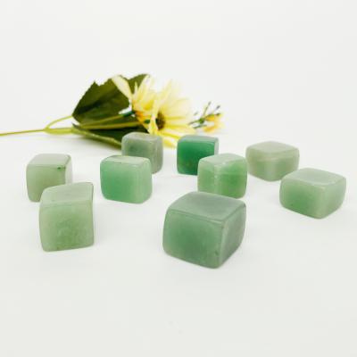 China Wholesale Europe Tumbled Crystal Low Price Green Aventurine Stone Cubes for sale