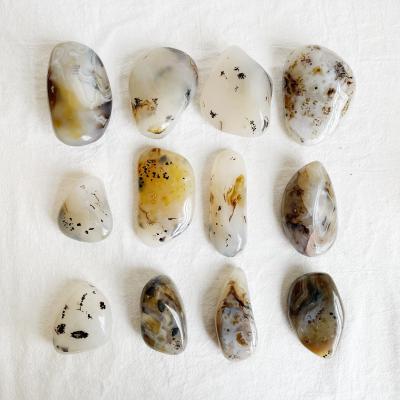 China Wholesale Natural Healing Crystal Quartz Dendritic Agate Palm Stone from Europe for Healing for sale