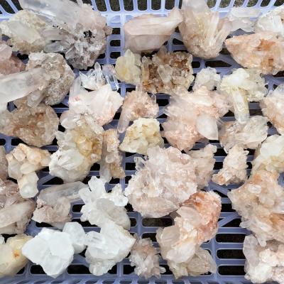 China Wholesale Raw Natural Clear White Quartz Crystal Stone Cluster For Home Decoration From Europe for sale