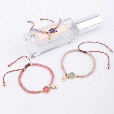 China Wholesale Natural Beads Bracelet Europe Crystal Facet Stretch Woven Crystal Bracelet for sale