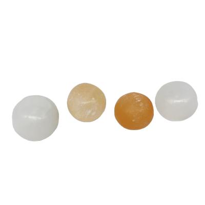 China Natural 4cm White and Orange Sphere Spiritual Healing Crystal From Africa Selenite for sale