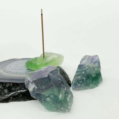 China Europe Natrual Spiritual Healing Crystal Fluorite Incense Holder for sale