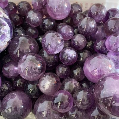 China Wholesale Natural High Quality Africa Amethyst Purple Amethyst Healing Crystal Ball Quartz Spheres Polished Stone Sphere For Decoration for sale