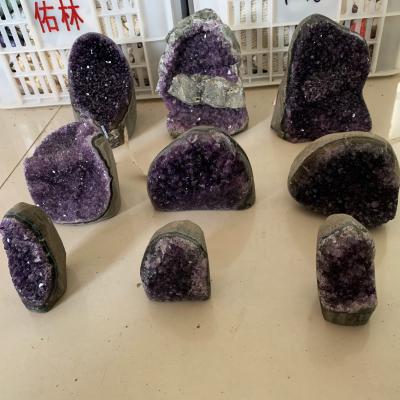 China Whole Africa Amethyst High Quality Crystal Stone Geode Uruguay Quartz Group Crystal Ornament For Home Decor for sale