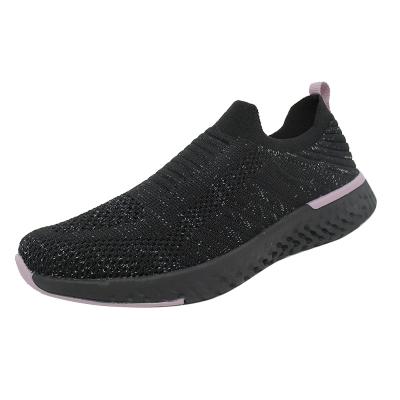 China CUSHIONING hot sale woman's casual shoes breathable flyknit mesh running sneakers for women trainers for sale