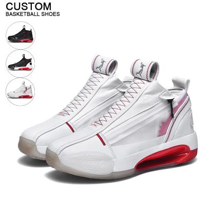 China 2020 Light Weight Sports Shoes Wholesale Breathable High Top Basketball Shoes For Men for sale