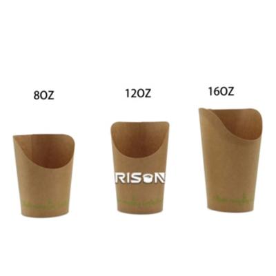 China 8oz Disposable Oblique Paper Cup Packaging For Potato Chips French Fries Ice Creamget Latest Price for sale