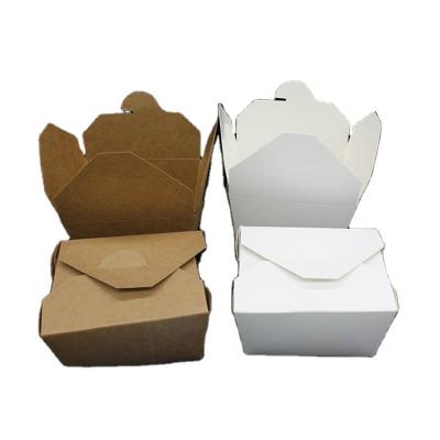 China Disposable Paper Box Folding Kraft Paper Disposable Food Bowl For Food Packing for sale