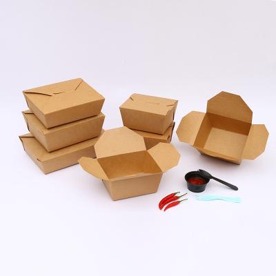 China Hot Sale Disposable Food Box Paper Food Packaging For Factory Takeout Supply With Small MOQ for sale