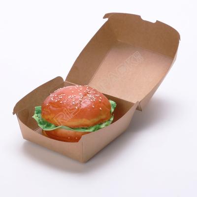 China Disposable Printing Disposable Hamburger Packaging Box Custom Hamburger Box For Take Out Hamburger Paper Box for sale