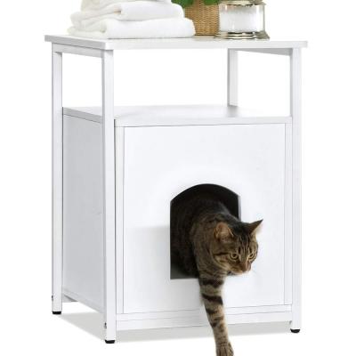 China PC Desk Nightstand Pet House Cat Washroom Wood Cat Bin for sale