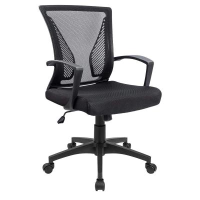 China Mid Lift Chair Office Chair Swivel Lumbar Support Back Office Chair, Ergonomic Mesh Computer Chair with Armrest for sale