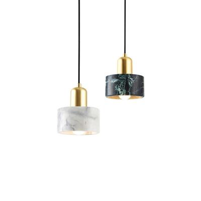 China Home / Hotel / Cafe / Restaurant Modern Rustic Hanging Twine Pendant With Marble Stone Shade for sale