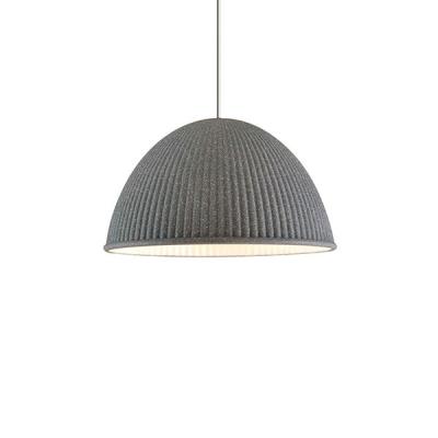 China Home/Hotel/Cafe/Restaurant Contemporary Concise Gray Dangling Woolen Semi-spherical Texture With Stripes for sale