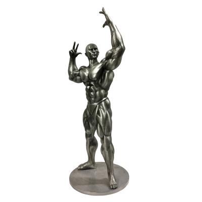 China China Hercules 3d Retro silver metal gymnastics  metal large trophy cup custom alloy gift classic souvenir trophy for sale