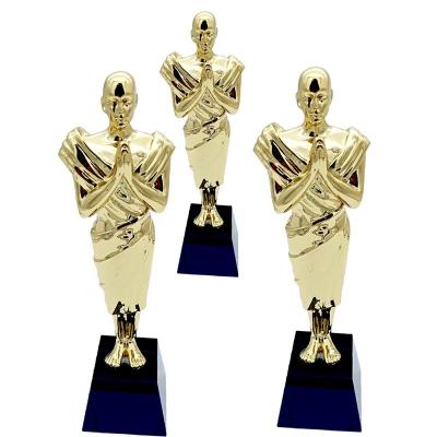 China Healthcare Institutes Zinc Alloy Craft Art and Collectible Gift Religious Metal Buddha Figure Souvenir Award Trophy Customization for sale