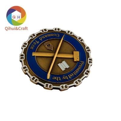 China Europe and America Polygonal coin custom challenge coin metal crafts  collectible commemorative Wavy multicolor art gifts souvenir maker coins 3D for sale