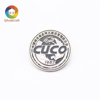 China Europe Designer Enamel needle manufacturer Luxury lapel pin 1987 World Round Metal Logo 3D sales boom for sale