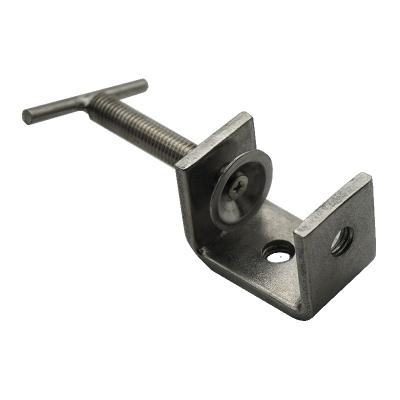 China Industrial 304 Steel C U Shape Stainless Steel Tray Clamp Square Steel Retainer Clip Adjustable Clamp for sale