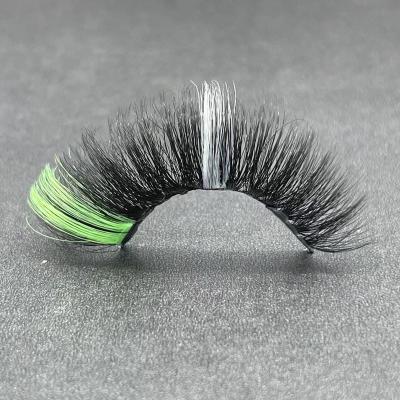 China Wholesale Self-adhesive Colorful Mink Lashes With Color Fake Colored Eyelash 20mm Fake Star Saiyii Beautiful for sale