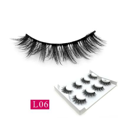 China Saiyii Natural 4 Pairs Wholesale Soft Custom Made Soft Thick False Eyelashes 3D Mink Lashes Makeup Fake Eyelashes for sale