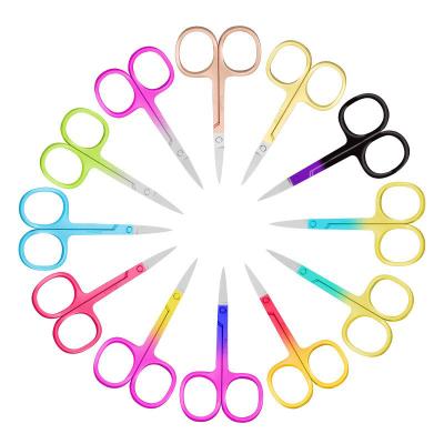 China Logo Colorful Beauty Scissors Makeup Customized by SAIYII Durable Tools Stainless Steel Trimmer Cuticle Nail Eyebrow Scissors for sale