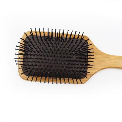 China SAIYII Wholesale Hot Selling Waterproof Wooden Handle Paddle Wig Hair Extension Brush Paddle Sweep Detangling Hair Comb for sale