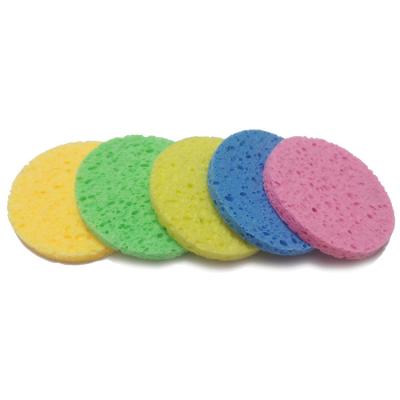 China Saiyii Skin-Friendly Pilled Natural Facial Sponge Makeup Cosmetic Reusable Puff Private Label Exfoliating Face Wash Cleansing Sponge for sale