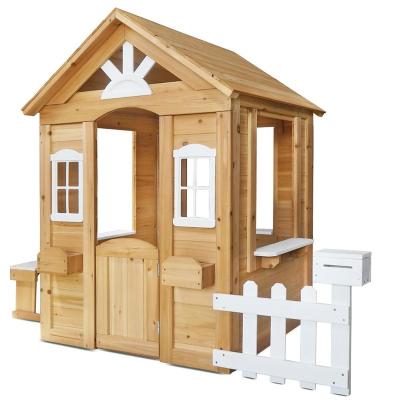 China Easily Assembled Outdoor Chinese Cedar Wooden Teddy Cubby House Kids Toys Bedroom Children Play Set for sale