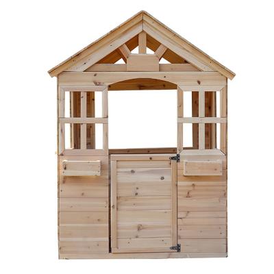 China Simple Design Easily Assembled Playhouse Indoor Garden Toys Wooden Cubby House Playhouse for sale