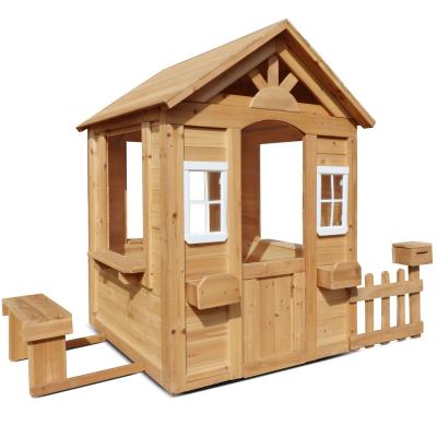 China Easily Assembled Outdoor Kids Toys House Wooden Cubby House Wooden Playhouse for sale