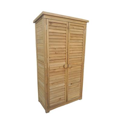 China Sturdy Hot Sell Multi Layers Big Room Outdoor Tents Solid Wood Tool Storage Cabinet Garden Shed for sale