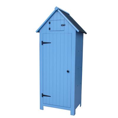 China Sturdy Outdoor Garden Garden Supply Garden Supply Wooden Tools Storage Shed Solid Wood Wooden Storage Cabinet Shed for sale