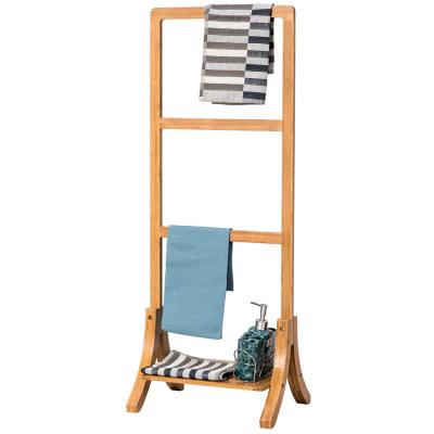 China Eco-friendly Bamboo Hotel Towel Rack Eco-friendly Bamboo Wooden Towel Rack for sale