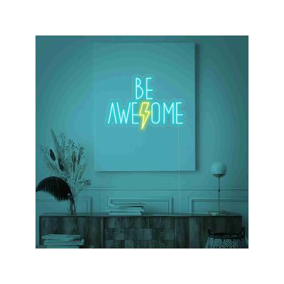 China Wholesale Hotel Factory Wall Hanging Acrylic Be Font Letter LED Awesome Creative Neon Sign for sale