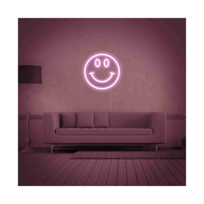 China Hotel decoration factory wholesale price pattern smile face high quality home creative neon sign for sale