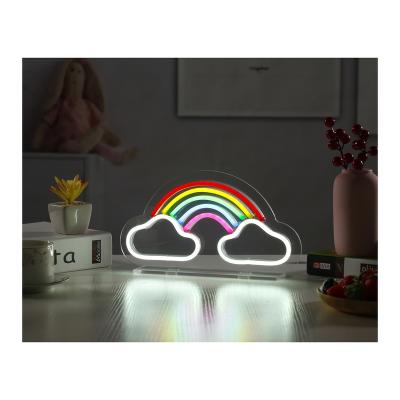 China Hotel Factory USB Cable DIY LED Party Neon Light Signs Neon Light Signs Bar Rainbow Office Rainbow LED Chinese Neon Sign for sale