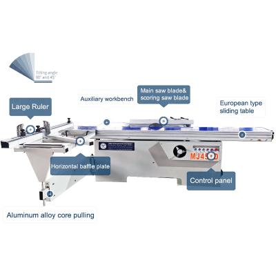 China 3200mm Horizontal Panel Saw 45 Degree Sliding Table Saw Machine For Wood Cutting for sale