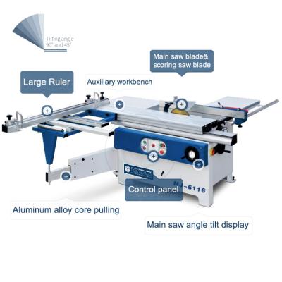 China Good Selling Horizontal Sliding Table Saw Machine Woodworking Made In China With Scoring Blade for sale