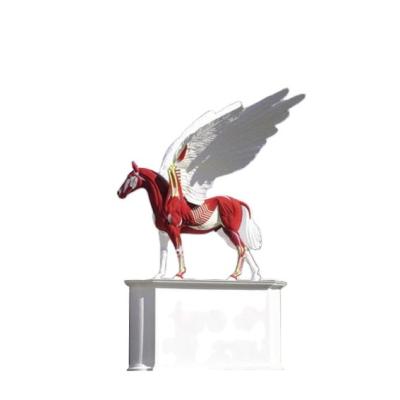 China Hot Sale Horse Animal Sculpture In Stiff High Quality Statue Home Outdoor Garden Sculpture Cheap Custom Decor With Wings for sale