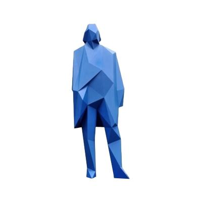 China New Art Sculpture Resin Outdoor Decorative Sculpture Abstract Large Blue Modern China Figure Statue for sale