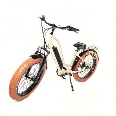 China Mid Drive Adult Electric Tricycle Aluminum Alloy AOK 750w 8FUN Cruiser Tire Bike MotorFat Ebike Electric Road Range 26inch for sale