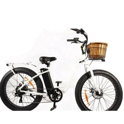 China Aluminum Alloy AOK City Style 500w 8FUN Motor Fat Tire Adult Electric Bicycle Cruiser Ebike Electric Road Range 20inch for sale