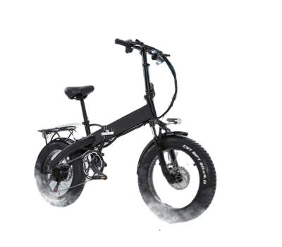 China Hot Sale Aluminum Alloy Two Wheel Foldable Mini Bike 20inch Folding Fat Tire Electric Bike With Pedal Assisted System for sale